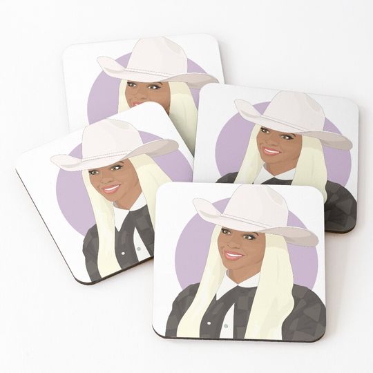 Beyonce Country Texas Hold Em Coasters