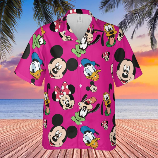 Disney Mickey and Friends Button Down Shirt, men's, woman's disneyland trip, BIG