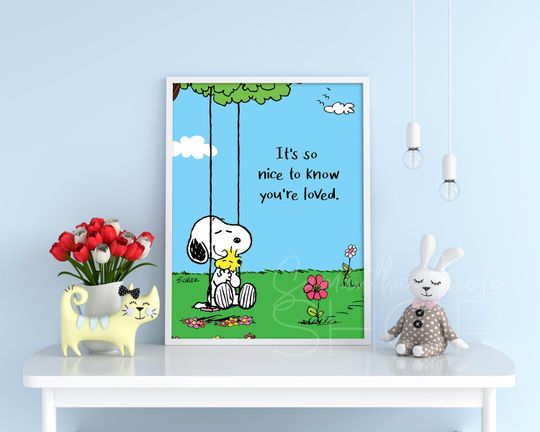 It's So Nice to Know You're Loved, Snoopy Premium Matte Vertical Posters