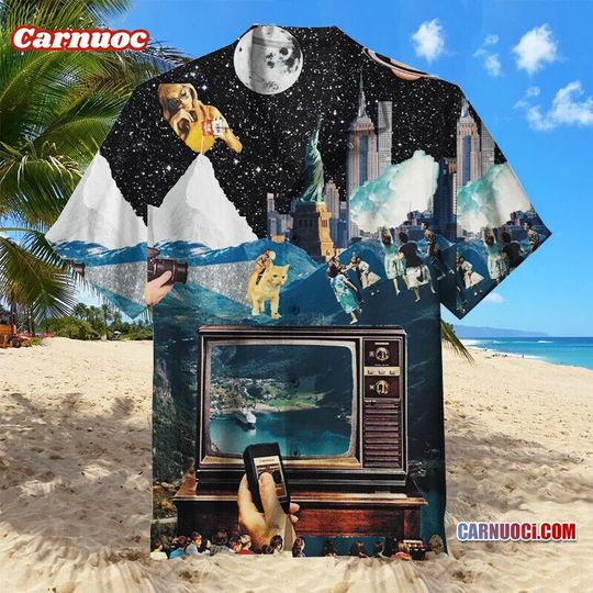 Space Vintage  Hawaiian Shirt, Gift For Men and Women