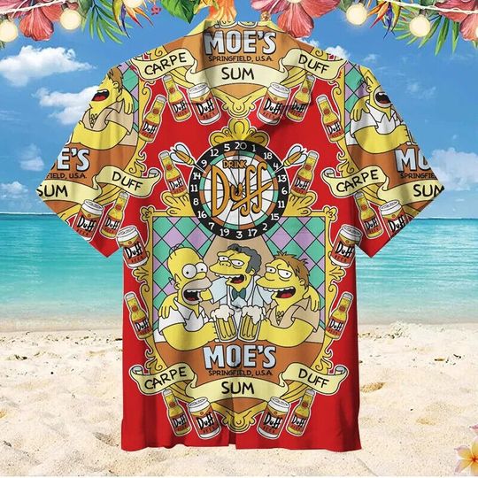 Drink Duff Simpsons Art Hawaiian Shirt, Gift For Men and Women