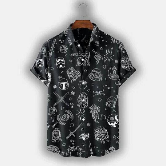 Spaceship 3D Hawaiian Shirt, Gift For Men, Birthday Gift