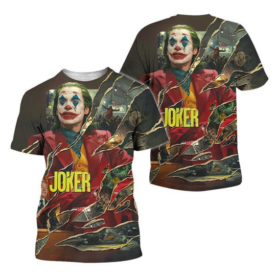 Joker Scene Joker Clown Horror Fans Father's Day Birthday Tshirt 3D Printed