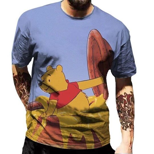 Pooh Winnie The Pooh Father's Day Mother's Day Birthday Tshirt 3D Printed