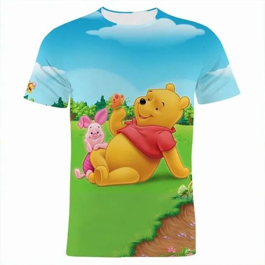 Pooh And Piglet Father's Day Mother's Day Birthday Tshirt 3D Printed