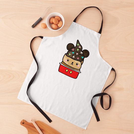 Cute Mickey Mouse Head Chimney Cake Apron