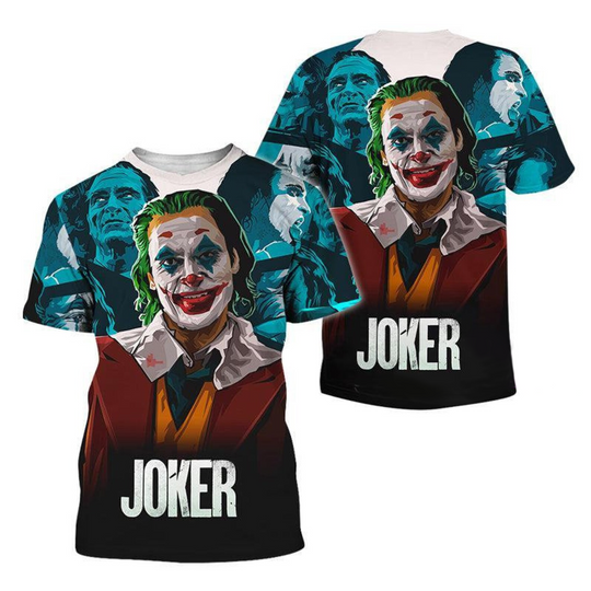 Joker Clown Horror Movie Fans Gift Put On A Happy Face Tshirt 3D Printed