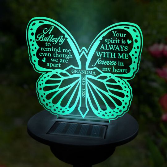 Your Spirit Is Always With Me - Personalized Memorial Garden Solar Light