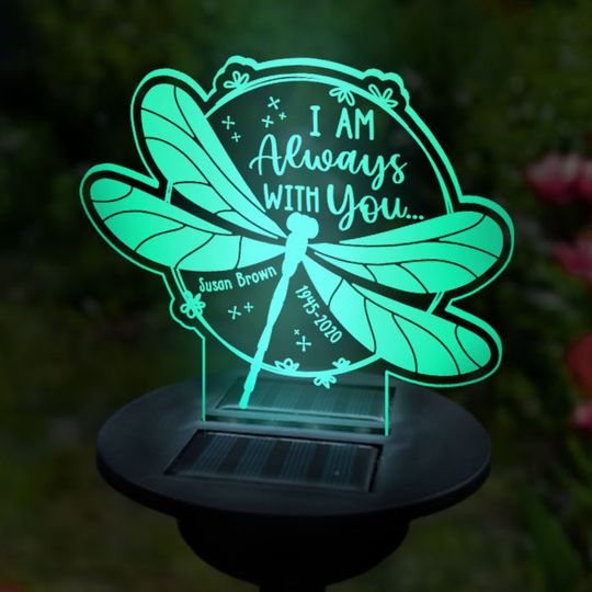 I Am Always With You - Personalized Memorial Garden Solar Light