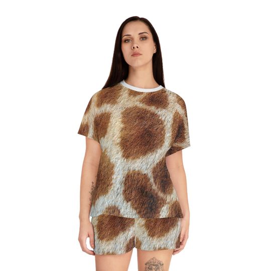Leopard Skin Pajamas Set, Women Sleepwear