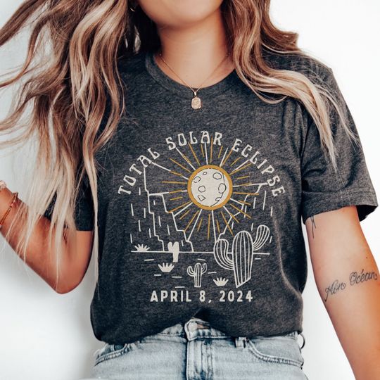 2024 Total Solar Eclipse Shirt, April 8th 2024 Texas Eclipse Shirt