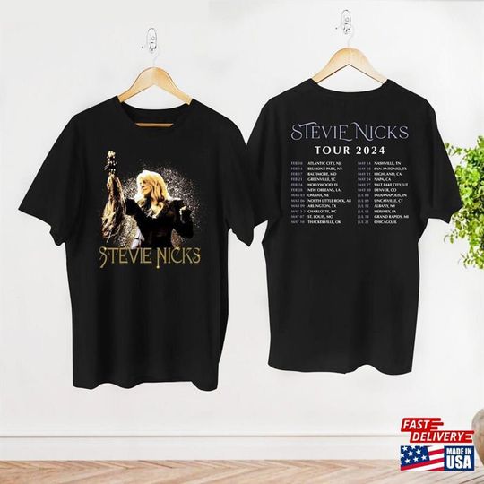 Stevie Nicks 2024 Tour Shirt, Stevie Nicks Bird In Flight Rhiannon Shirt