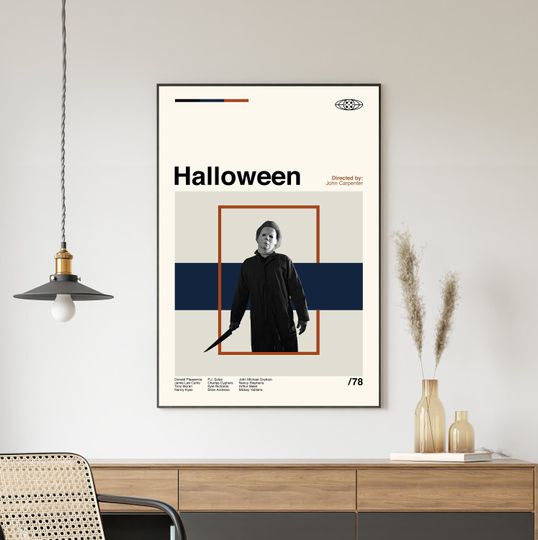 Halloween Poster, Halloween Print, Minimalist Movie