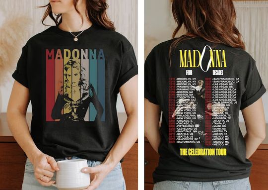 Vintage Madonna 90's T-Shirt, Madonna The Celebration Tour Four Decades Music Tour