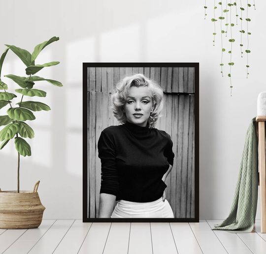 Marilyn Monroe Famous Movie Actress Print Black and White