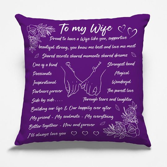 Better Together Now And Forever - Couple Personalized Custom Pillow - Gift For Husband Wife, Anniversary