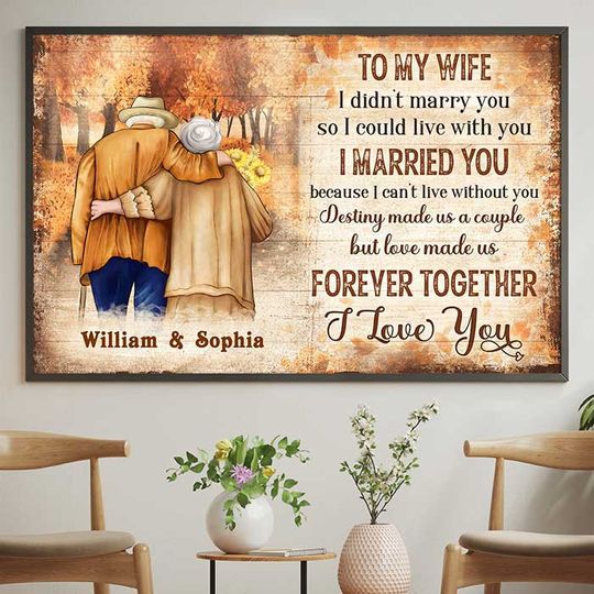 Destiny Made Us A Couple Marriaged Anniversary Husband Wife Custom Personalized Poster