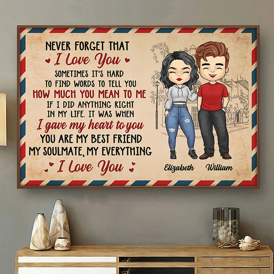 You Are My Best Friend My Soulmate My Everything Marriaged Couple Gift Personalized Poster