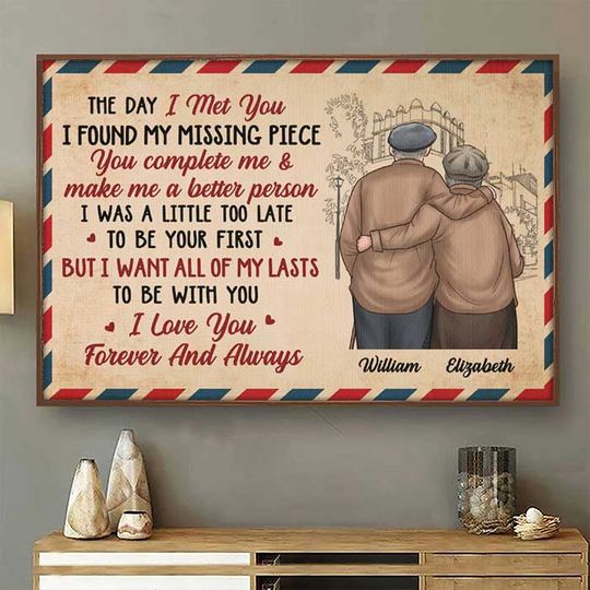 I Want All Of My Lasts To Be With You I Love You Forever Couple Personalized Poster