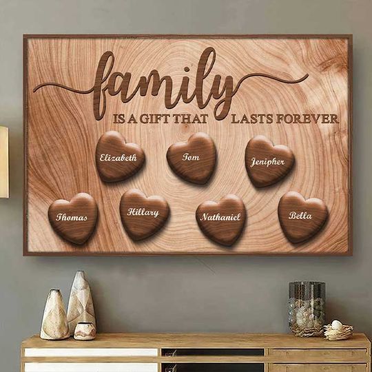 Family Is Forever Marriaged Couple Custom Gift Personalized Poster
