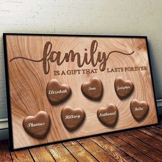 Family Is Forever Marriaged Couple Custom Gift Personalized Poster