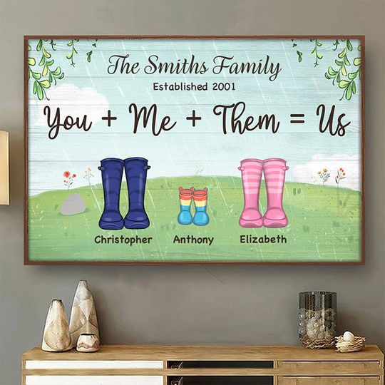 You Know We Belong Together Family Personalized Custom Horizontal Poster