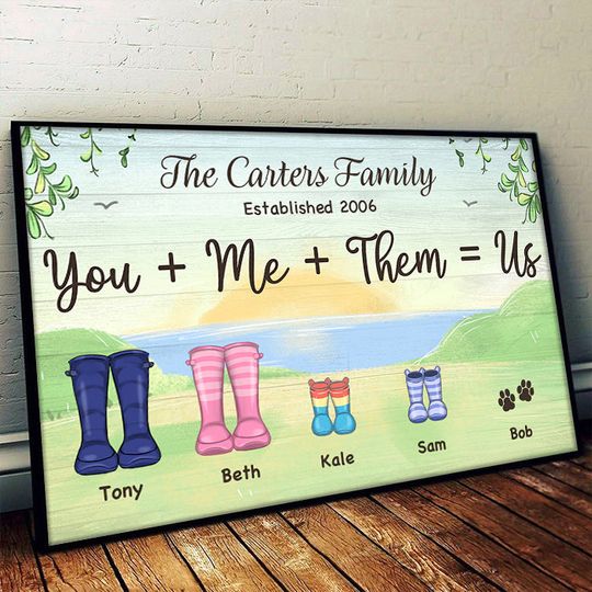 You Know We Belong Together Family Personalized Custom Horizontal Poster