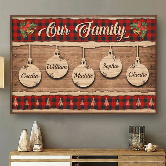 Together We Make A Family Members Christmas Personalized Custom Horizontal Poster