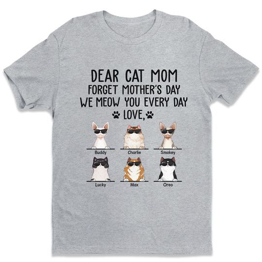 We Meow You Every Day - Cat Personalized Custom Unisex T-shirt - Mother's Day, Birthday Gift For Pet Owners, Pet Lovers