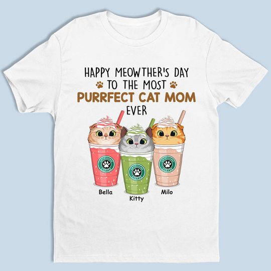 Happy Meowther’s Day - Cat Personalized Custom Unisex T-shirt - Mother's Day, Gift For Pet Owners, Pet Lovers