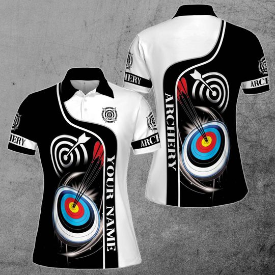 Customize Name Archery Targets Women Polo Shirt