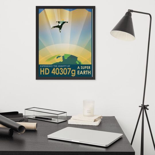 Framed NASA Visions of the Future Poster, Super Earth SpaceX Poster