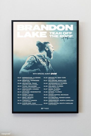 Brandon: Lake Tear Off The Roof Tour 2024 Poster