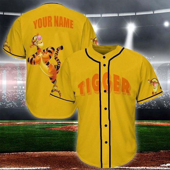 Personalized Tigger Winnie The Pooh Gift For Tigger Lovers Baseball Jersey