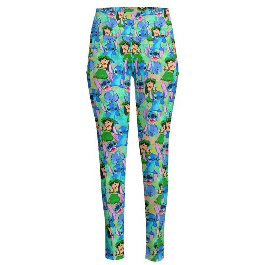 Dancing Stitch And Lilo Funny Stitch Love Mother's Day Legging