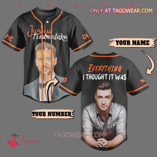 Personalized Justin Timberlake Everything  Baseball Jersey