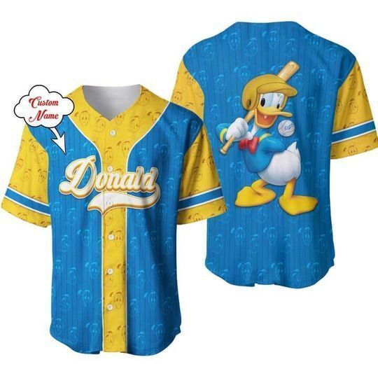 Personalized Donald Cartoon Movie Baseball Jersey