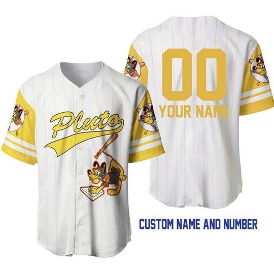 Personalized Pluto Dog Baseball Jersey