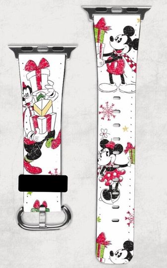 Mickey & Minnie Mouse Goofy Christmas Watch Band