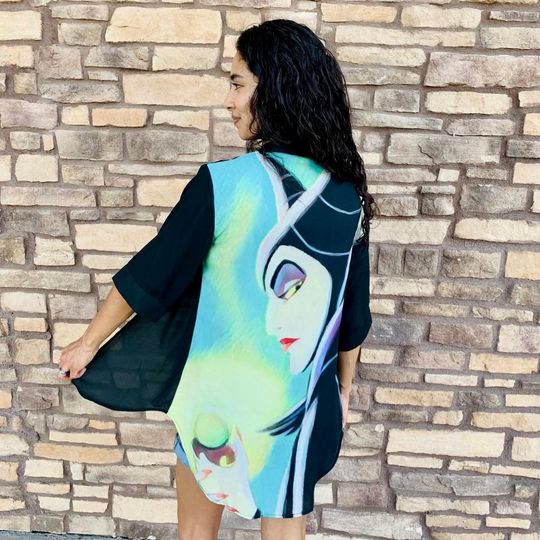 Maleficent Chiffon Kimono |  Maleficent Kimono | Maleficent Shirt | Disney Kimono