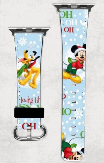 Mickey Mouse & Pluto Christmas Disney Watch Band