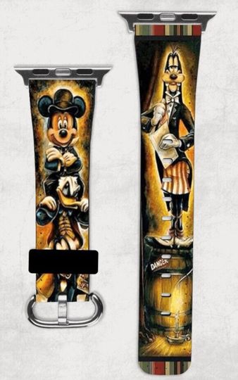 Mickey Mouse Goofy The Haunted Mansion DisneyWatch Band