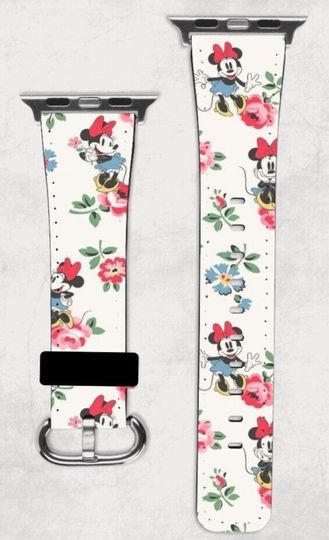 Minnie Mouse Disney Roses Bows Watch Band