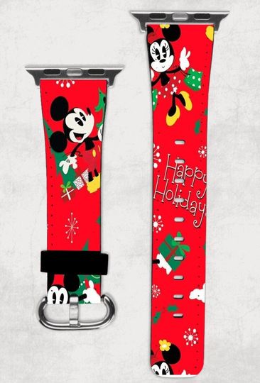 Mickey & Minnie Mouse Christmas Watch Band