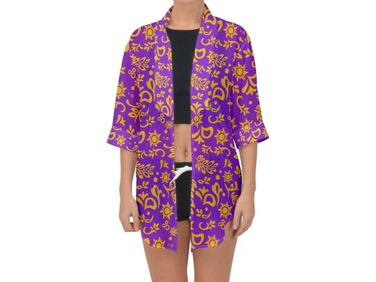 Tangled Pattern Chiffon Kimono | Disney Kimono | Disney Top | Disney Swimwear