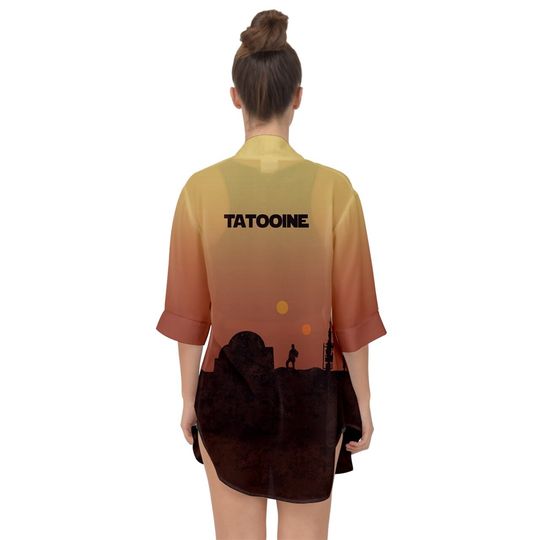 Tatooine Chiffon Kimono | Tatooine Jersey | Space Wars Kimono | Space Kimono