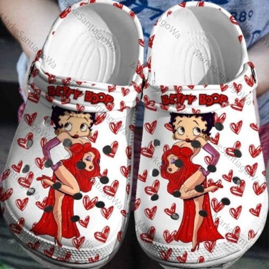 Betty Boop Red Lover Clogs, Betty Boop Fan Gift, Betty Boop Clogs
