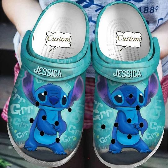 Customized Stitch Cute Clogs,Personalized Stitch Shoes,Stitch Fan Gift