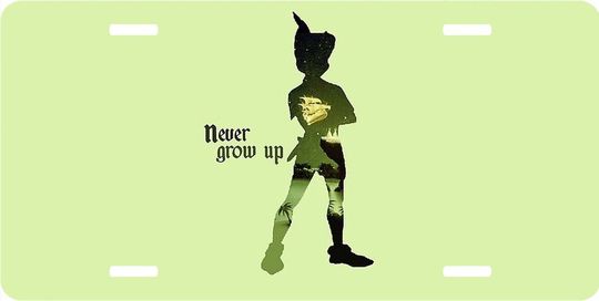 Peter Pan Never Grow Up - Disney License Plate