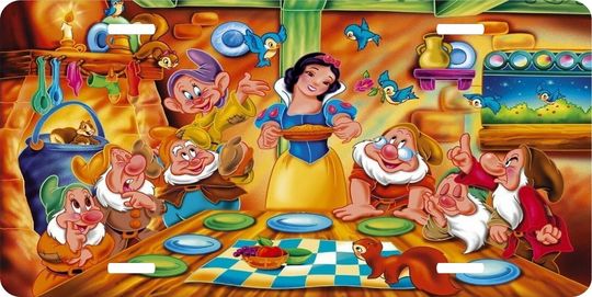 Disney Snow White & Seven Dwarfs - Table License Plate